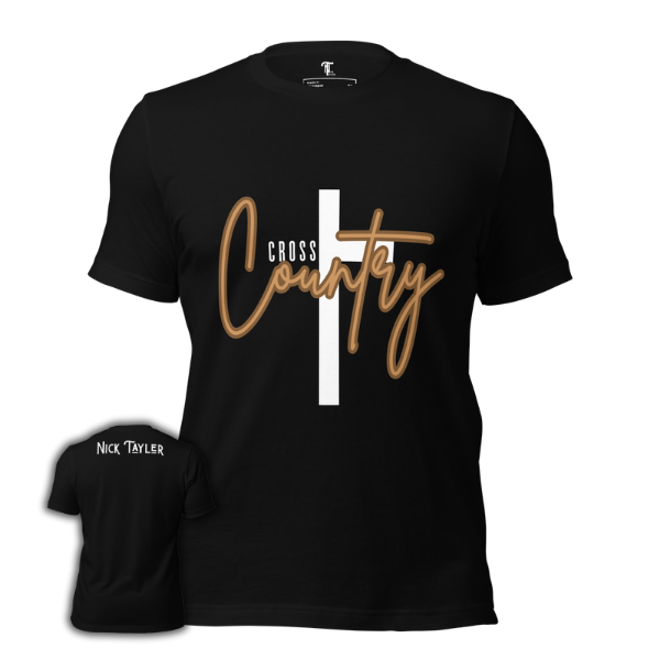 Cross Country White Cross Black Tee