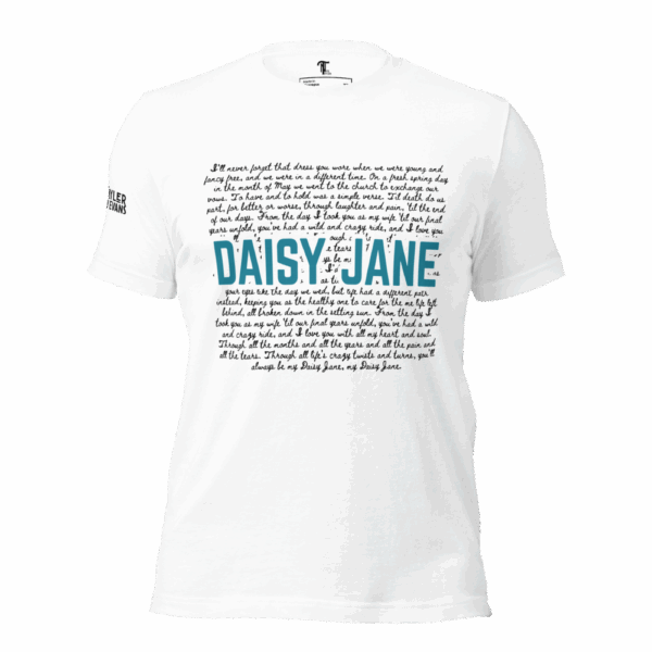 Daisy Jane Lyric Tee Blue with Nick & Henry Logo
